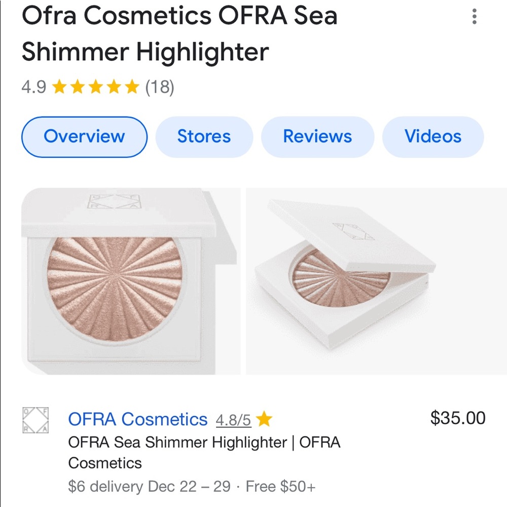 NWT OFRA x Madison Miller - Sea Shimmer Highlighter